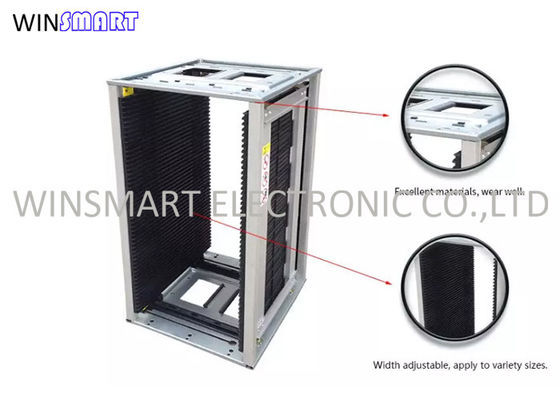 ชั้นวางนิตยสาร SMT PCB ป้องกันไฟฟ้าสถิตย์พร้อมฐานโลหะความต้านทาน 120 องศา
