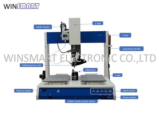 เครื่องบัดกรี Smd อัตโนมัติหลายแกน 90Kg สำหรับสายบัดกรีขนาด 0.6 มม. Dia