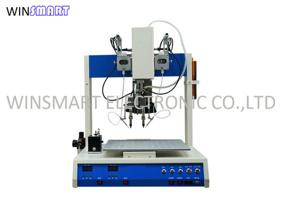 เครื่องบัดกรีหุ่นยนต์ PCB 2 หัว 4 แกนพร้อมโต๊ะ 1 ตัว